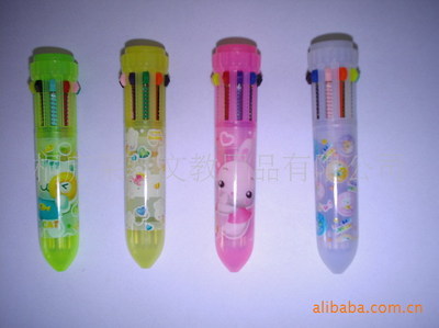 【供應掛繩多色筆 十色筆 兩色筆 廣告贈品筆】價格,廠家,圖片,圓珠筆、原子筆,桐廬萊雅文教用品-